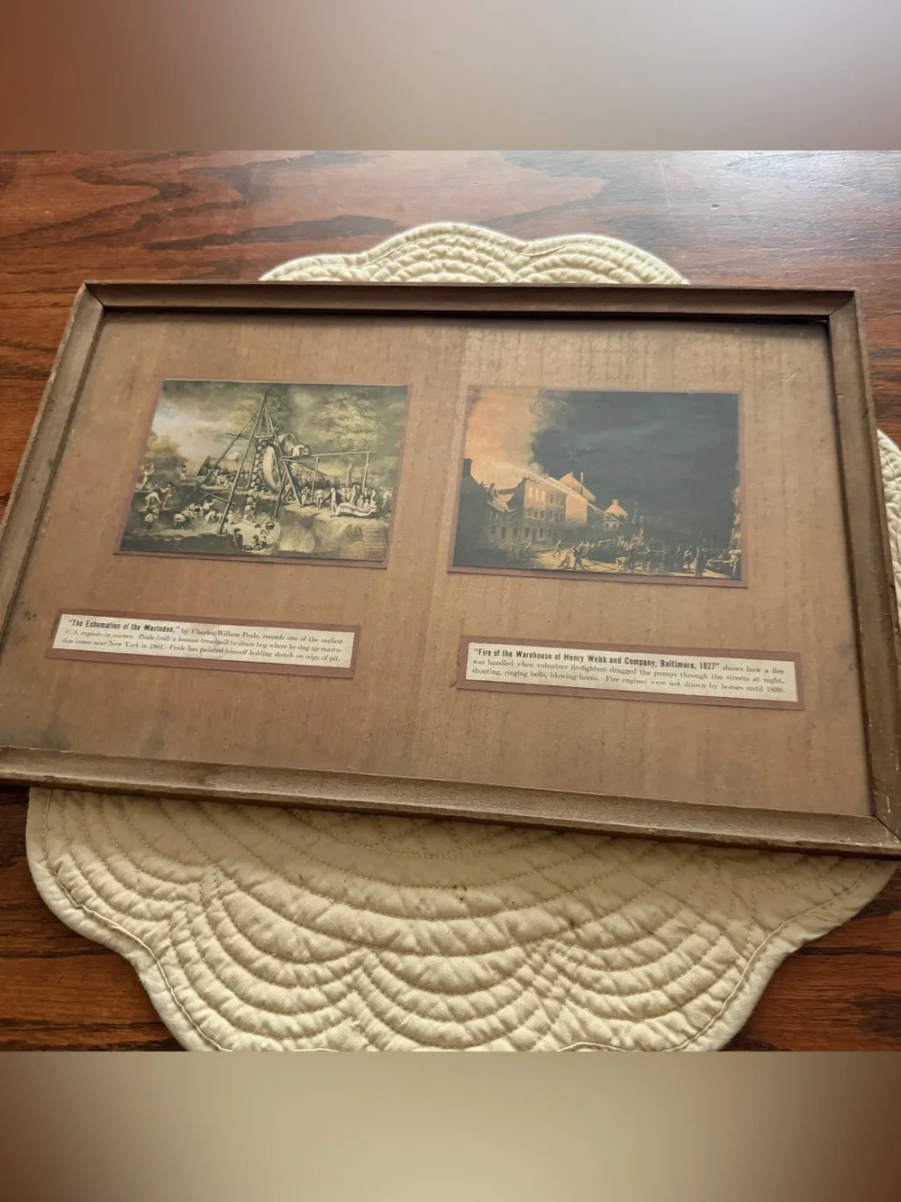 Wooden Framed Historical Print Set
